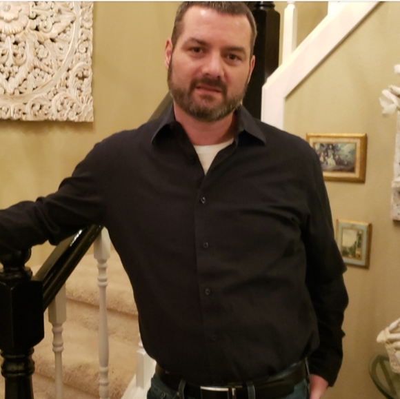 Mens Button Up Dress Shirt - Picture 2 of 4